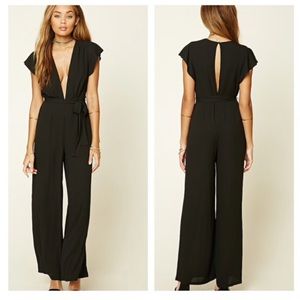 Forever 21 Deep Plunge Jumpsuit